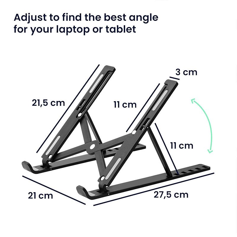 SXCHEN New Laptop Accessories  Mounts Arrival Foldable Aluminium Alloy/ABS Plastic Laptop Stand Portable Notebook Support Base Holder Adjustable Riser Cooling Bracket for Laptop & Tablet