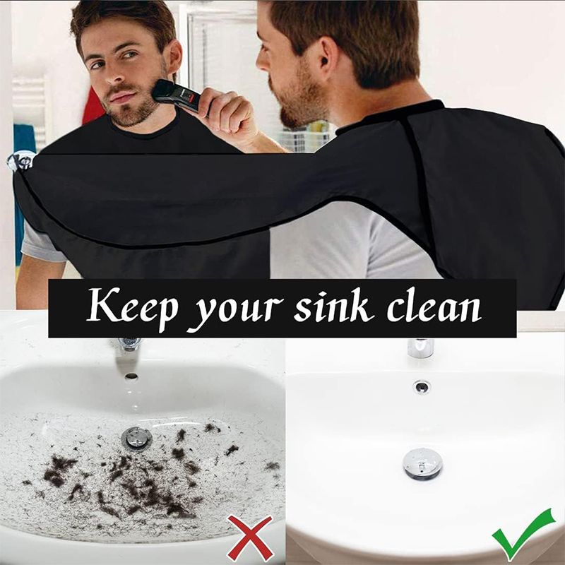 Men'S Bathroom Adult Hair Cutting Apron Non-Stick Shaving Cloth Beard Trimming Cloak Hair Cutting Apron Apron Styling Tool Beard Cloth