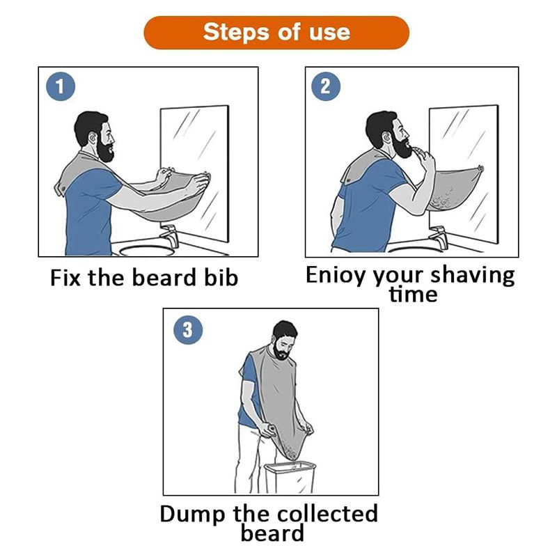 Men'S Bathroom Adult Hair Cutting Apron Non-Stick Shaving Cloth Beard Trimming Cloak Hair Cutting Apron Apron Styling Tool Beard Cloth