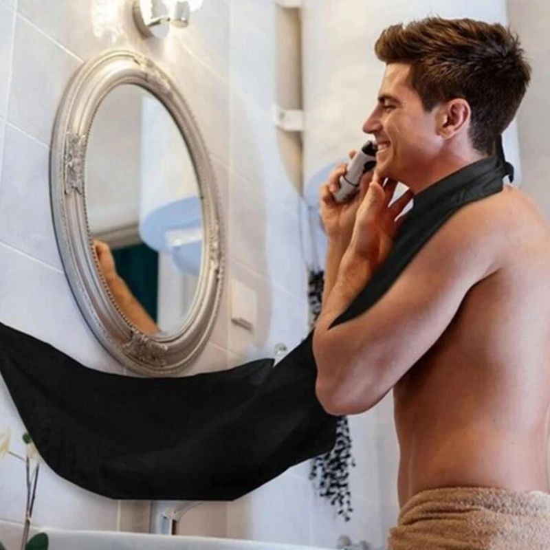 Men'S Bathroom Adult Hair Cutting Apron Non-Stick Shaving Cloth Beard Trimming Cloak Hair Cutting Apron Apron Styling Tool Beard Cloth
