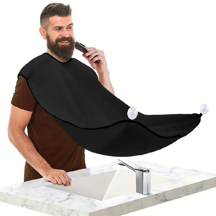 Men'S Bathroom Adult Hair Cutting Apron Non-Stick Shaving Cloth Beard Trimming Cloak Hair Cutting Apron Apron Styling Tool Beard Cloth
