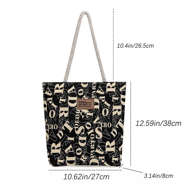 Women's Bags Shoulder Bags New style canvas bag versatile fairy shoulder bag handbag large capacity student book bag shoulder bag