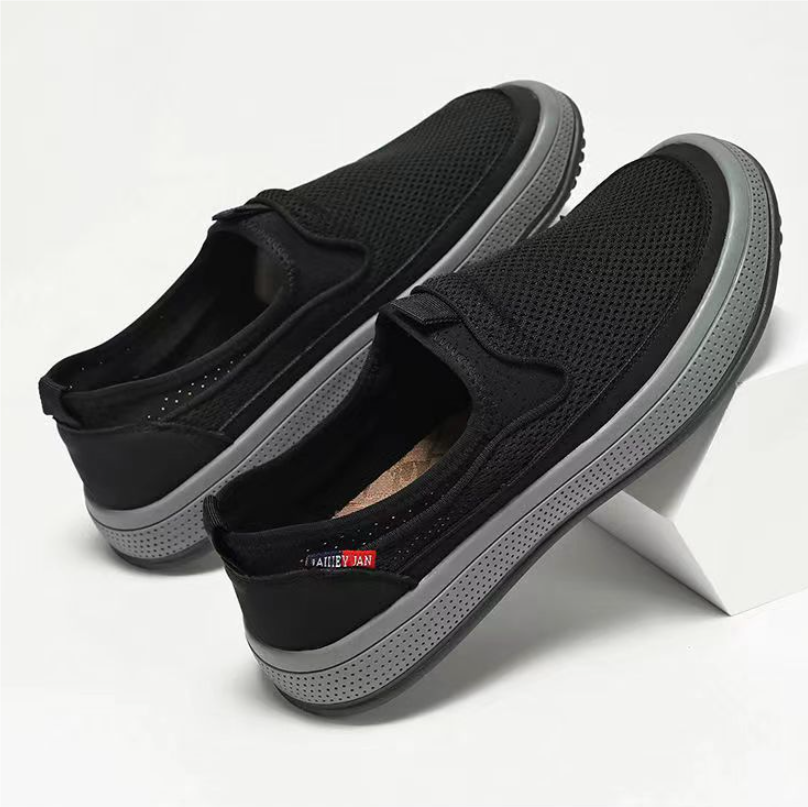 SHJO Men's Shoes Sneakers Cloth Shoes Breathable Sneakers Slip-On Dad Shoes Mesh Shoes Sneakers Running Shoes Sports Shoes Black,EU43