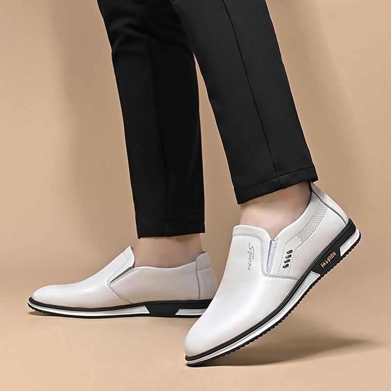 SHJO Men's Shoes Oxfords Plus Size British Formal Shoes Business Shoes Leather Shoes White Leather Shoes Business Shoes Casual Formal Shoes