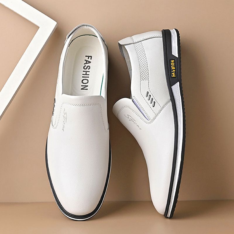 SHJO Men's Shoes Oxfords Plus Size British Formal Shoes Business Shoes Leather Shoes White Leather Shoes Business Shoes Casual Formal Shoes