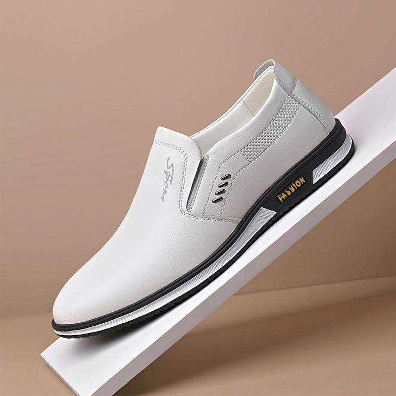 SHJO Men's Shoes Oxfords Plus Size British Formal Shoes Business Shoes Leather Shoes White Leather Shoes Business Shoes Casual Formal Shoes