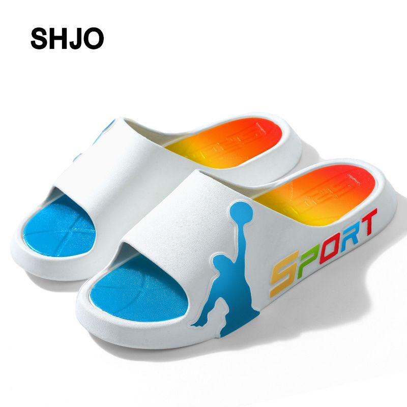 SHJO Kids Shoes Baby Shoes Boys Shoes Slippers Gradient Slippers New Style Sports And Leisure Indoor And Outdoor Wear Boys And Girls Slippers Thick-Soled Trendy Fashion Sandals And Slippers