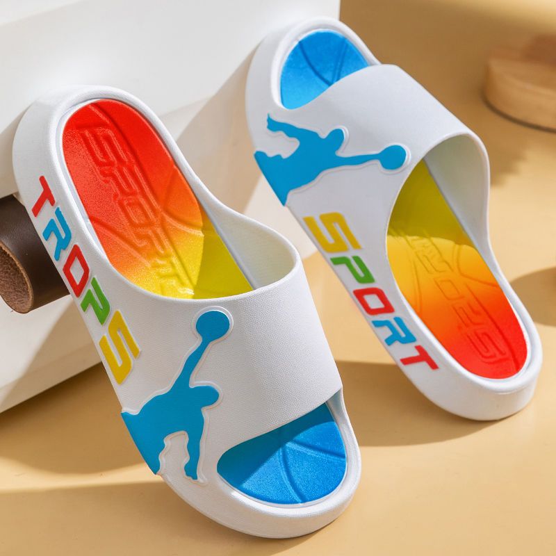 SHJO Kids Shoes Baby Shoes Boys Shoes Slippers Gradient Slippers New Style Sports And Leisure Indoor And Outdoor Wear Boys And Girls Slippers Thick-Soled Trendy Fashion Sandals And Slippers