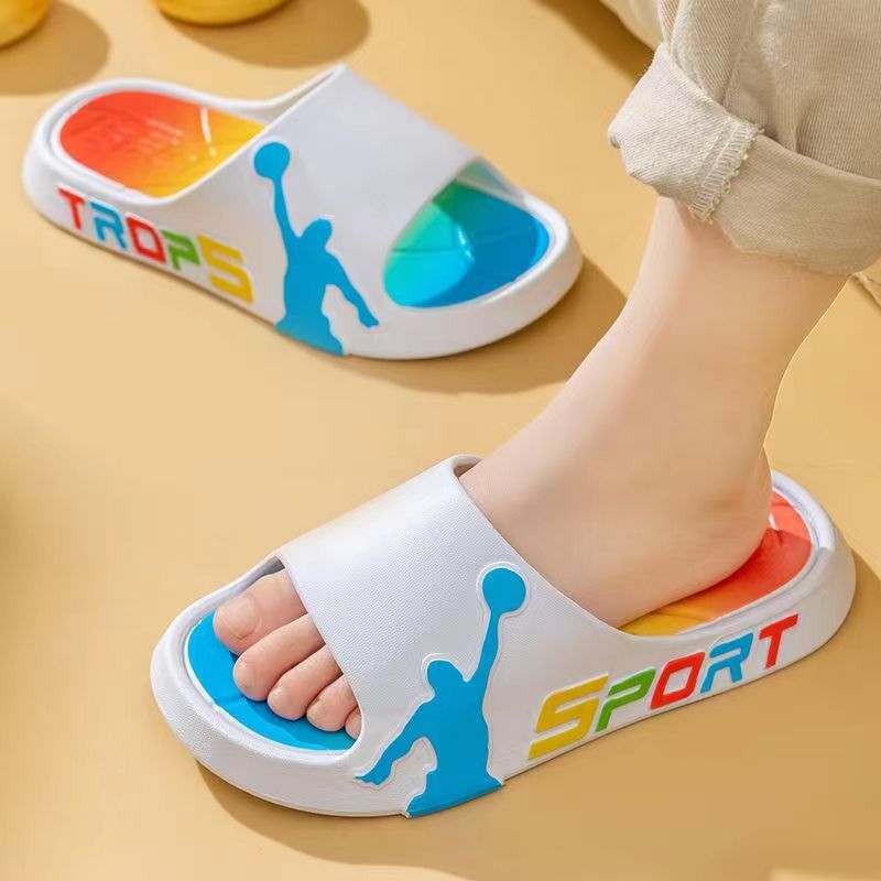 SHJO Kids Shoes Baby Shoes Boys Shoes Slippers Gradient Slippers New Style Sports And Leisure Indoor And Outdoor Wear Boys And Girls Slippers Thick-Soled Trendy Fashion Sandals And Slippers