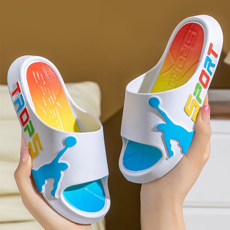 SHJO Kids Shoes Baby Shoes Boys Shoes Slippers Gradient Slippers New Style Sports And Leisure Indoor And Outdoor Wear Boys And Girls Slippers Thick-Soled Trendy Fashion Sandals And Slippers