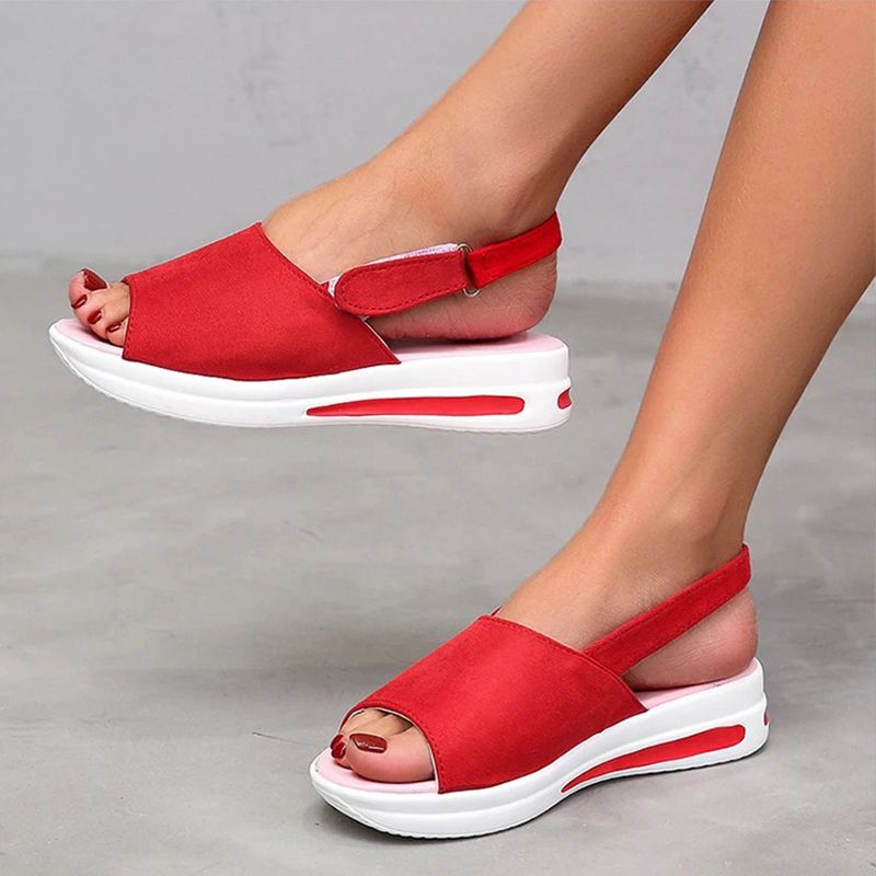 SHJO Women's Shoes Sandals Sports Sandals New Thick-Soled Heightening Shoes Velcro Casual Fish Mouth Sandals Sports Sandals