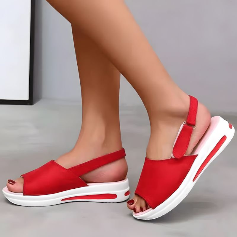 SHJO Women's Shoes Sandals Sports Sandals New Thick-Soled Heightening Shoes Velcro Casual Fish Mouth Sandals Sports Sandals