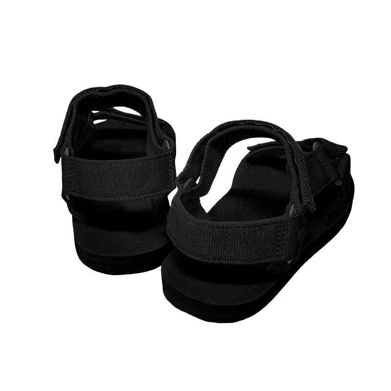 SHJO Women's Sport Sandal Shoes – Black Nylon Webbing Strap, Adjustable Hook & Loop Closure, Lightweight EVA Sole, Perfect For Beach, Hiking & Outdoor Activities, All Sizes Available