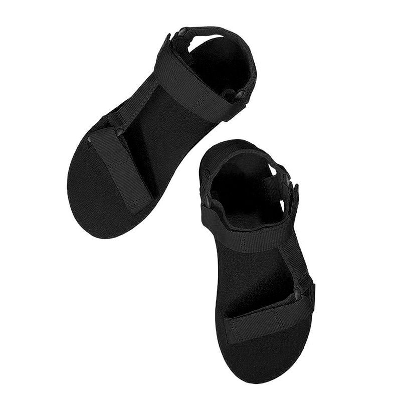 SHJO Women's Sport Sandal Shoes – Black Nylon Webbing Strap, Adjustable Hook & Loop Closure, Lightweight EVA Sole, Perfect For Beach, Hiking & Outdoor Activities, All Sizes Available