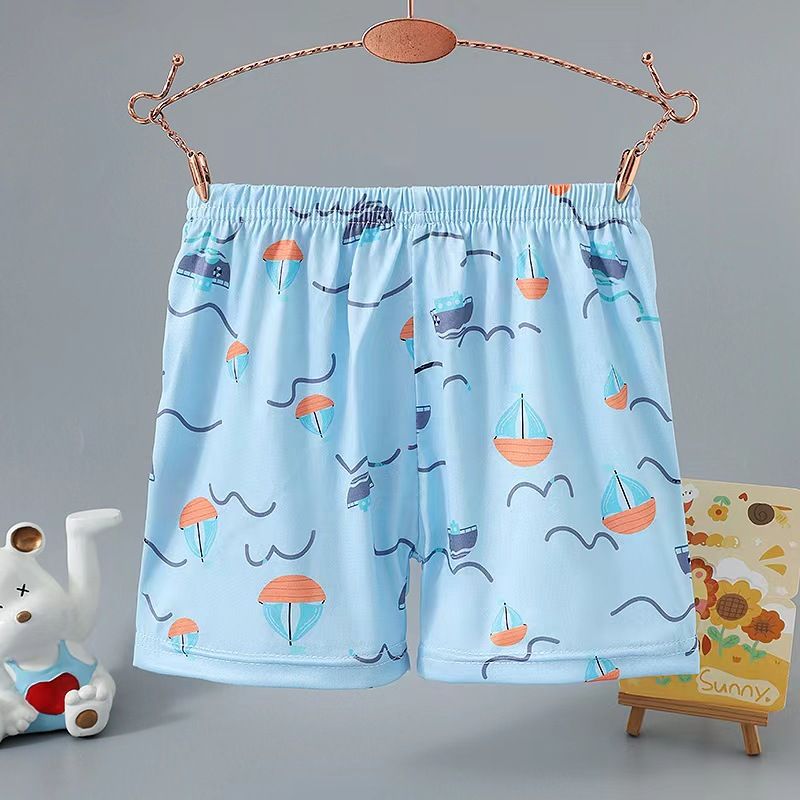 SHJO Boys Clothing Bottoms Shorts 【2-pack】Children'S Clothing Printed Cute Cartoon Home Shorts Loose Comfortable And Breathable Boys Boxer Shorts