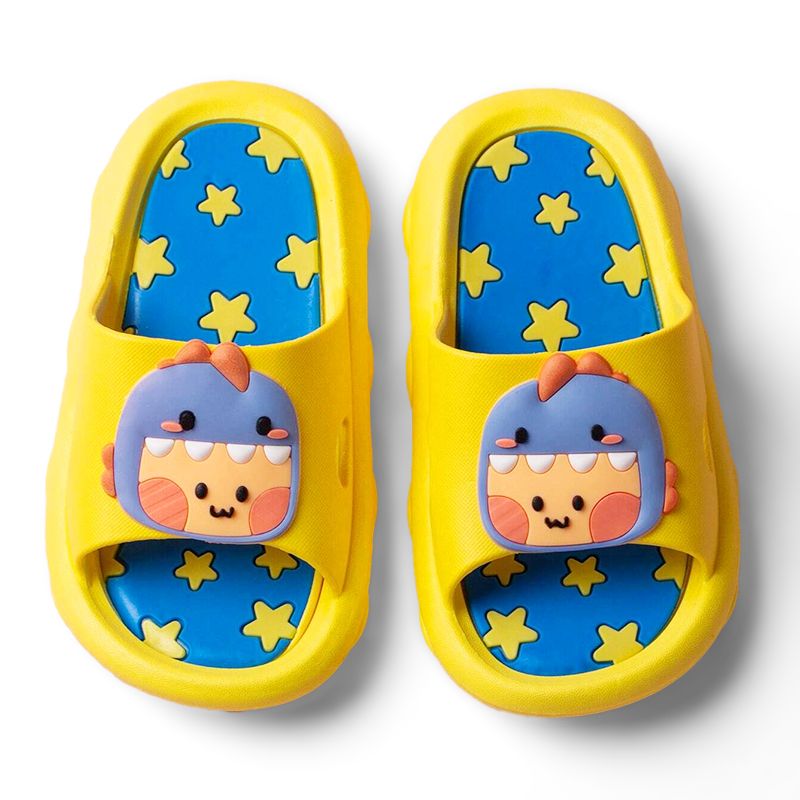 SHJO Kids Shoes Boys Shoes Slippers New Little Dinosaur Children'S Shoes Sandals And Slippers For Middle And Large Children Boys And Girls Soft Sole Non-Slip Shoes And Slippers Yellow,EU32-33