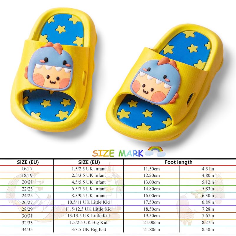 SHJO Kids Shoes Boys Shoes Slippers New Little Dinosaur Children'S Shoes Sandals And Slippers For Middle And Large Children Boys And Girls Soft Sole Non-Slip Shoes And Slippers