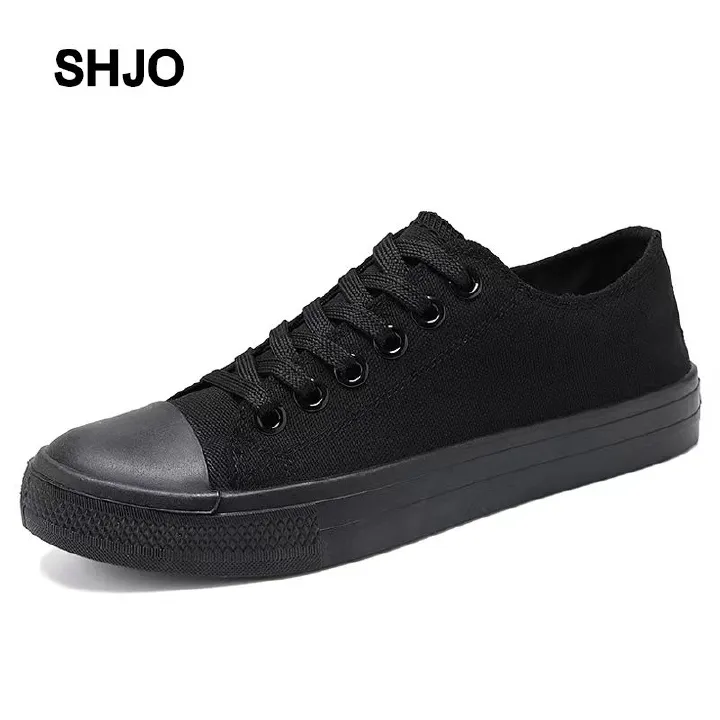 SHJO Men's Shoes Flats Canvas Shoes Large Size Shoes Low Top Couple Canvas Shoes Casual Shoes Sports Sneakers Liberation Shoes Canvas Shoes