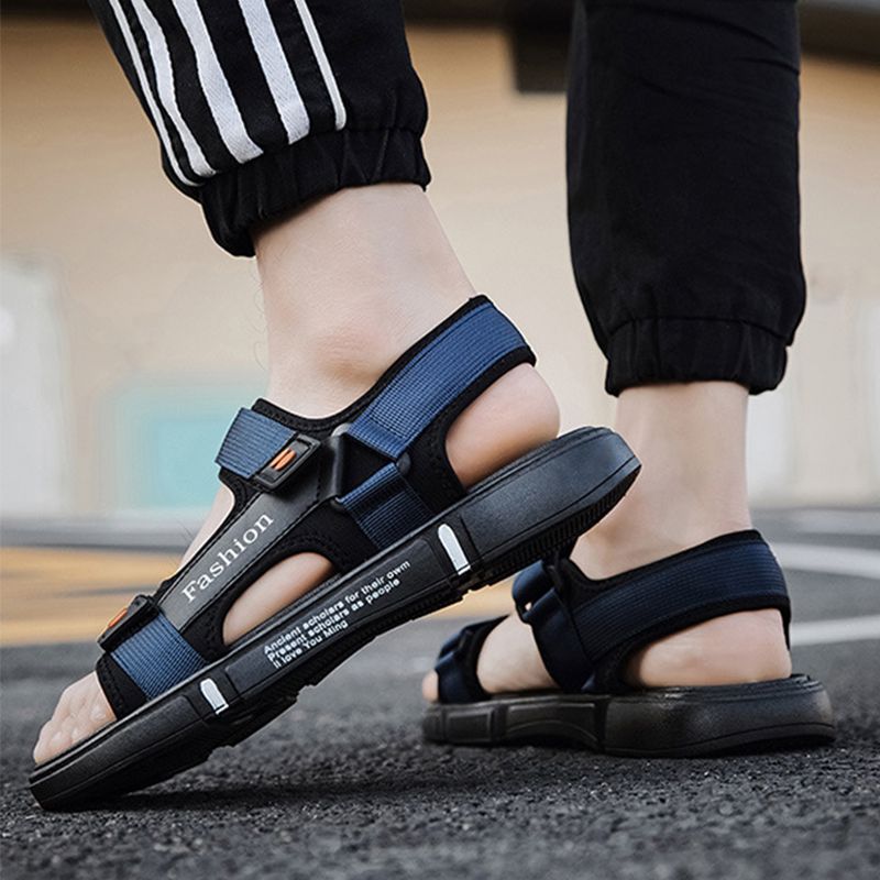 Men's Shoes Sandals New Trendy Sports Outer Wear Non-Slip Wear-Resistant Soft-Soled Driving Slippers Dual-Purpose Beach Shoes Sandals