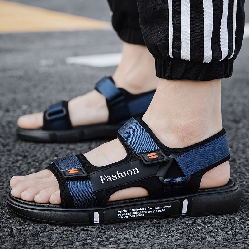 Men's Shoes Sandals New Trendy Sports Outer Wear Non-Slip Wear-Resistant Soft-Soled Driving Slippers Dual-Purpose Beach Shoes Sandals