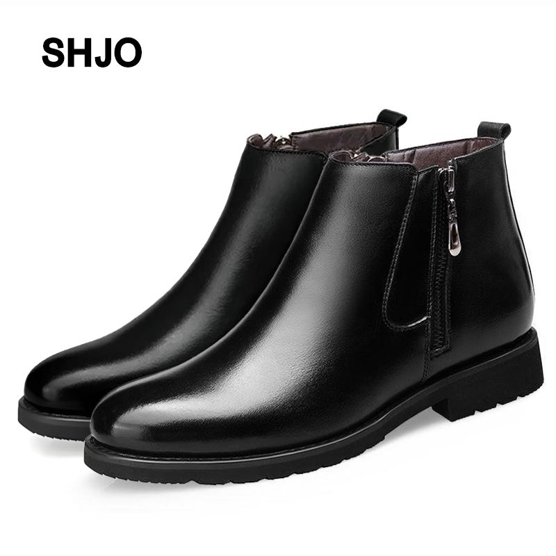 Men's Shoes Boots Ankle Bootie Martin Boots Formal Business Boots Snow Boots Non-Slip Versatile Casual Boots Black,EU44