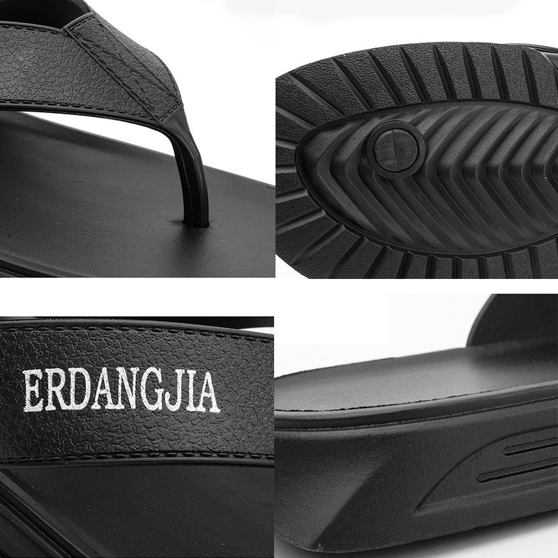 SHJO Men's Shoes Slippers Flip-Flops New Rubber Flip-Flops Casual Ins Flip-Flops Korean Style Large Size Beach Shoes Flip-Flops
