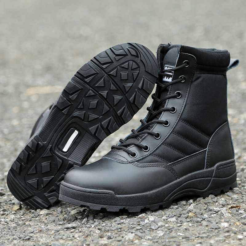 SHJO Men's Shoes Boots Ankle Bootie Jungle Boots, Hiking Boots, Desert Boots, Combat Boots, Tactical Boots, High Top Short Boots Black Boy