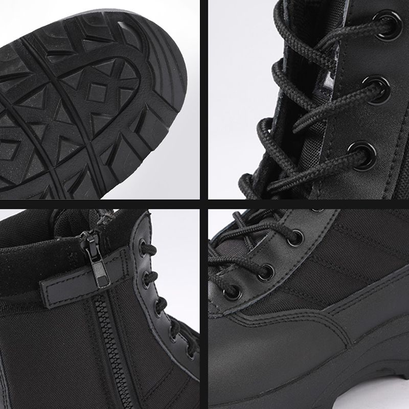 SHJO Men's Shoes Boots Ankle Bootie Jungle Boots, Hiking Boots, Desert Boots, Combat Boots, Tactical Boots, High Top Short Boots Black Boy
