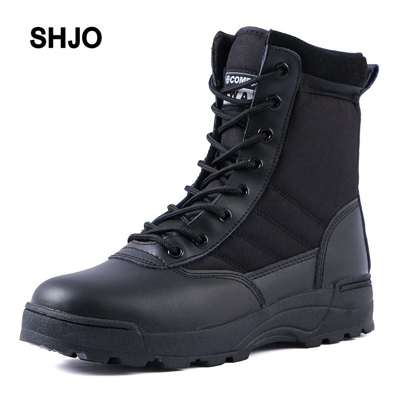 SHJO Men's Shoes Boots Ankle Bootie Jungle Boots, Hiking Boots, Desert Boots, Combat Boots, Tactical Boots, High Top Short Boots Black Boy