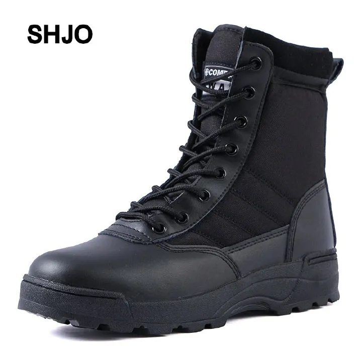 SHJO Men's Shoes Boots Ankle Bootie Jungle Boots, Hiking Boots, Desert Boots, Combat Boots, Tactical Boots, High Top Short Boots Black Boy