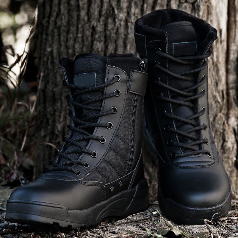 SHJO Men's Shoes Boots Ankle Bootie Jungle Boots, Hiking Boots, Desert Boots, Combat Boots, Tactical Boots, High Top Short Boots Black Boy
