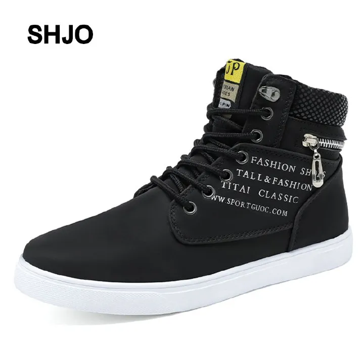 SHJO Men's Shoes Boots Ankle Bootie New High-Top Shoes For Men, Trendy And Versatile Sneakers For Teenagers, Casual And Trendy Shoes, Short Boots