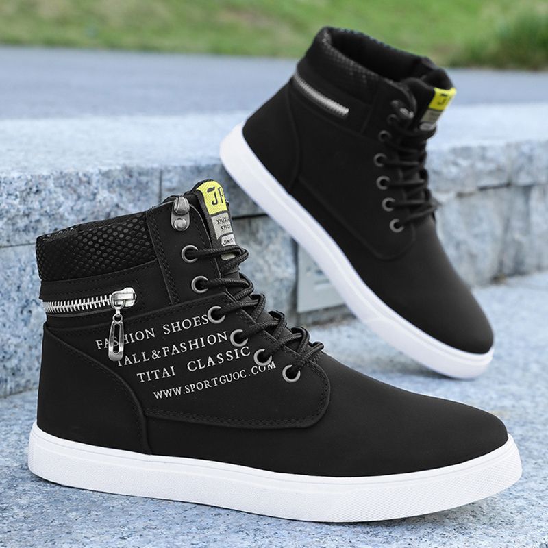 SHJO Men's Shoes Boots Ankle Bootie New High-Top Shoes For Men, Trendy And Versatile Sneakers For Teenagers, Casual And Trendy Shoes, Short Boots