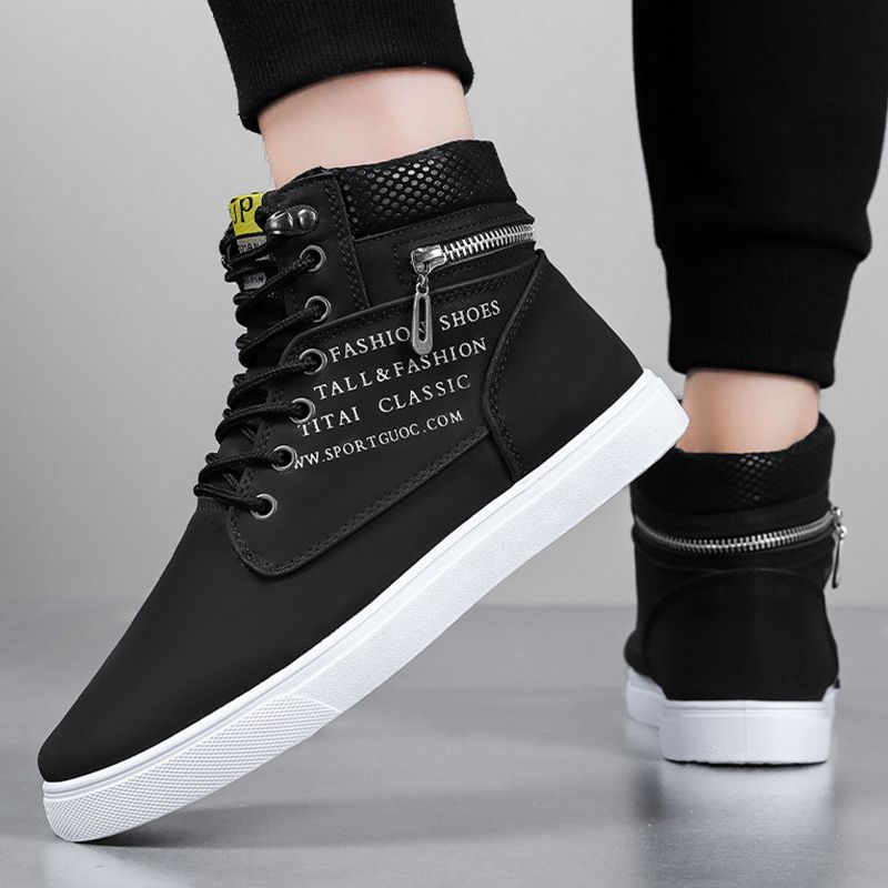 SHJO Men's Shoes Boots Ankle Bootie New High-Top Shoes For Men, Trendy And Versatile Sneakers For Teenagers, Casual And Trendy Shoes, Short Boots