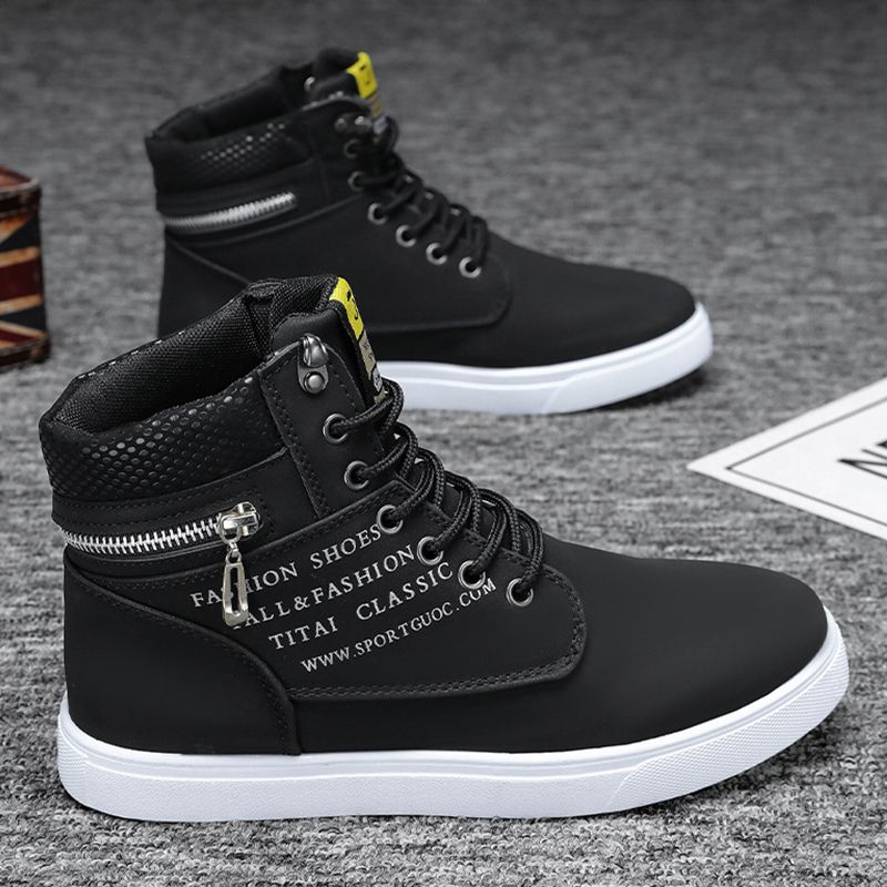 SHJO Men's Shoes Boots Ankle Bootie New High-Top Shoes For Men, Trendy And Versatile Sneakers For Teenagers, Casual And Trendy Shoes, Short Boots