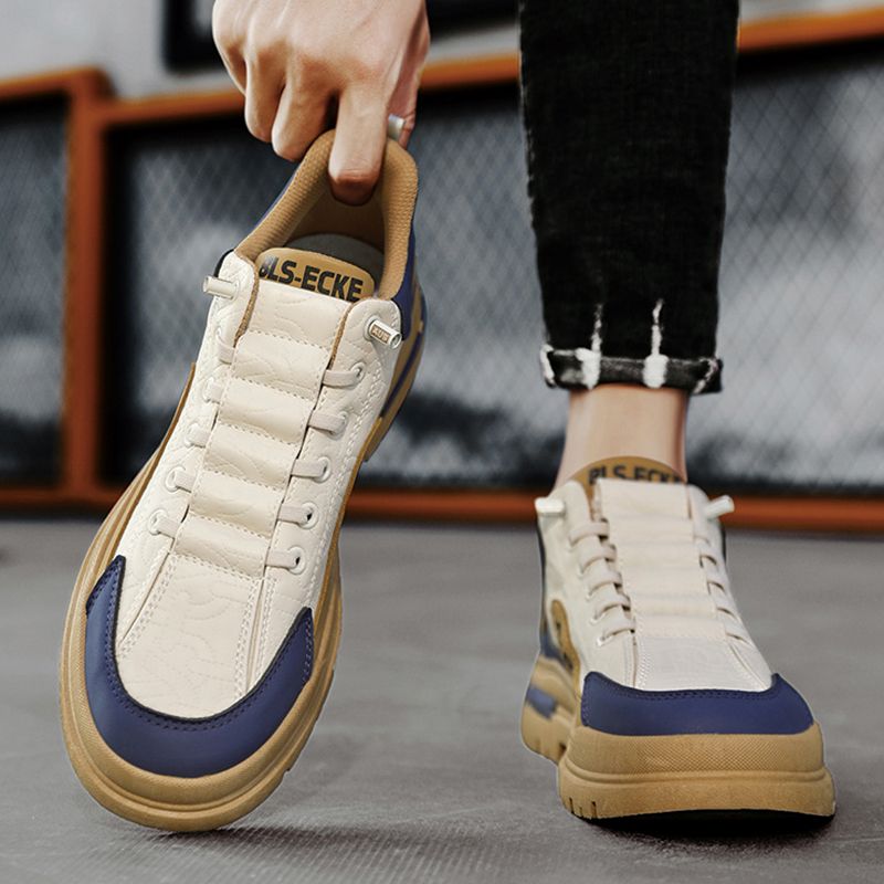 SHJO Men's Shoes Sneakers New Casual Sports Shoes Thick-Soled Work Shoes All-Match Sneakers