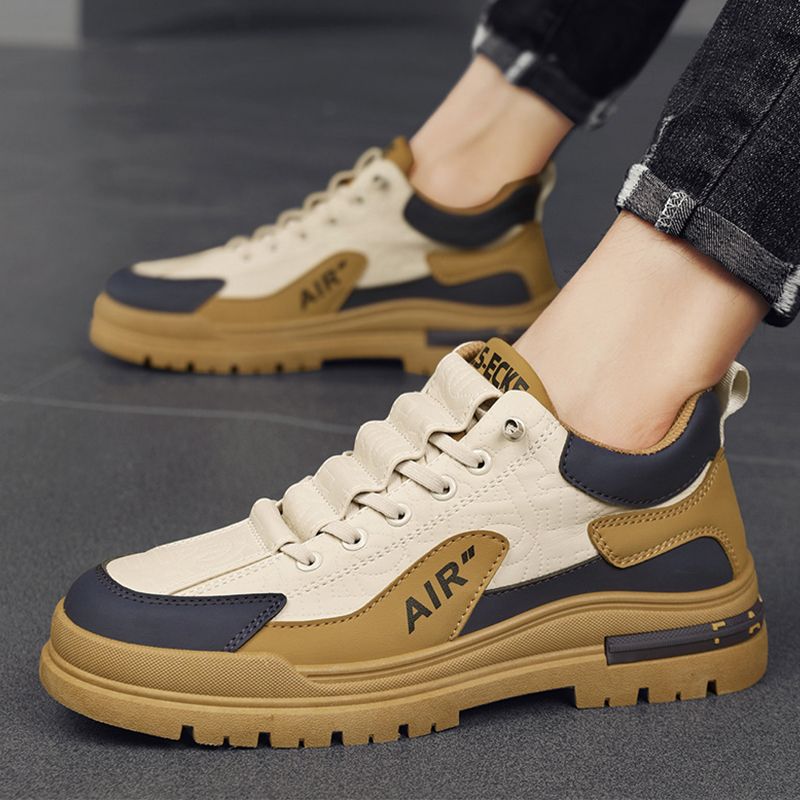 SHJO Men's Shoes Sneakers New Casual Sports Shoes Thick-Soled Work Shoes All-Match Sneakers