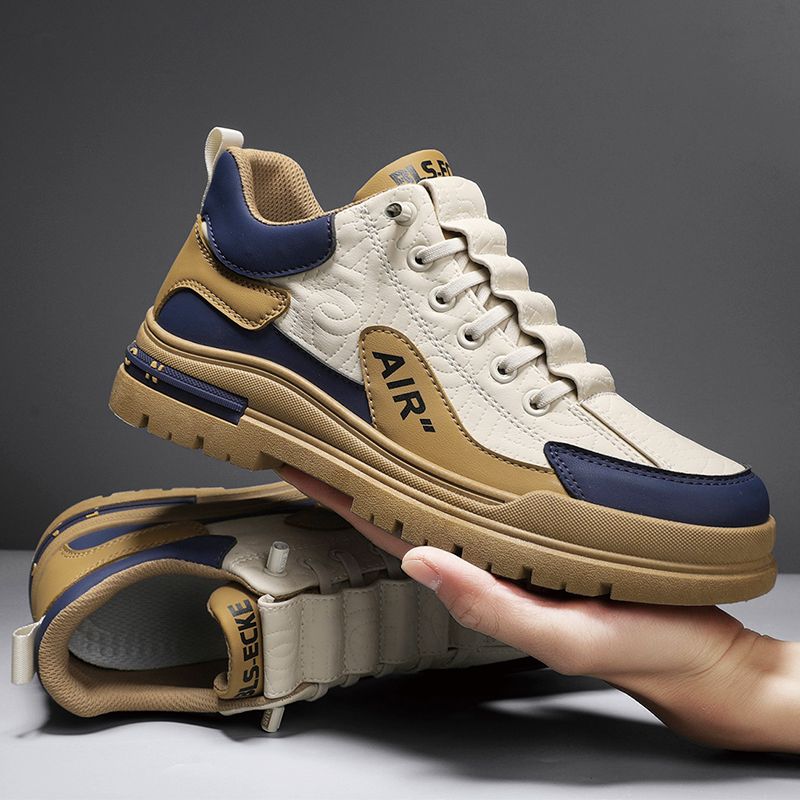 SHJO Men's Shoes Sneakers New Casual Sports Shoes Thick-Soled Work Shoes All-Match Sneakers