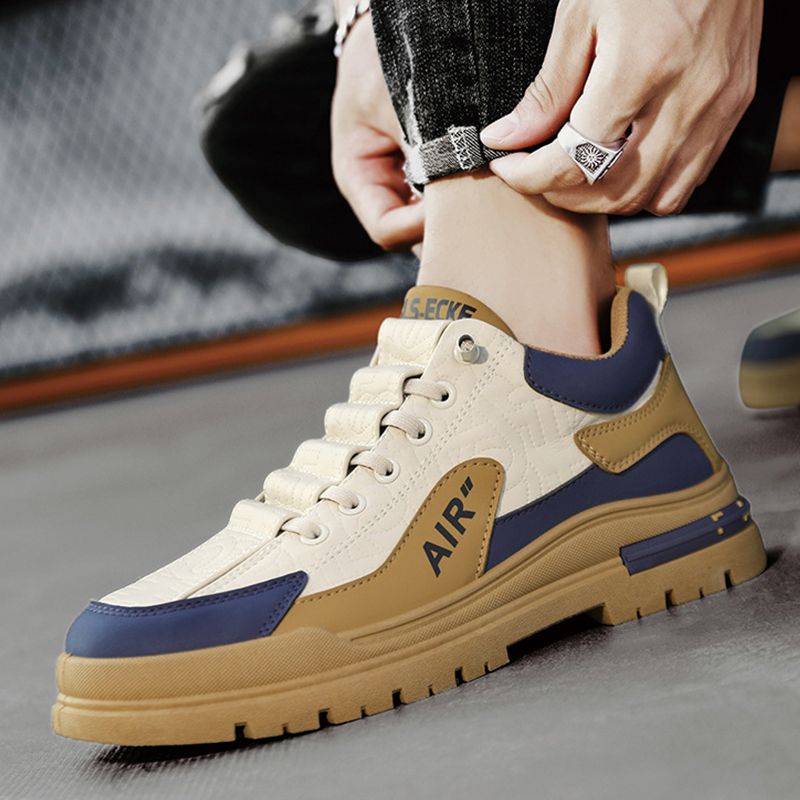 SHJO Men's Shoes Sneakers New Casual Sports Shoes Thick-Soled Work Shoes All-Match Sneakers