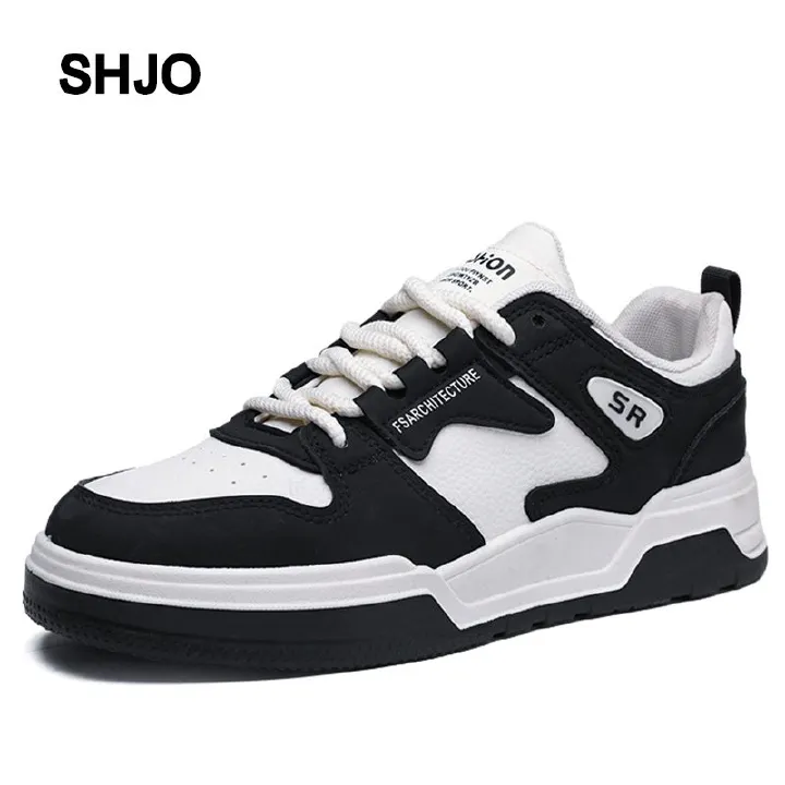 SHJO Men's Shoes Sneakers New Breathable Shoes Student Trend All-Match White Shoes Thick-Soled Sports Shoes Casual Shoes