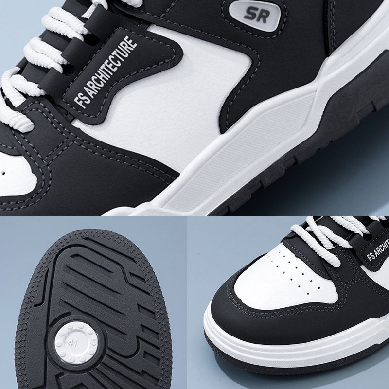 SHJO Men's Shoes Sneakers New Breathable Shoes Student Trend All-Match White Shoes Thick-Soled Sports Shoes Casual Shoes