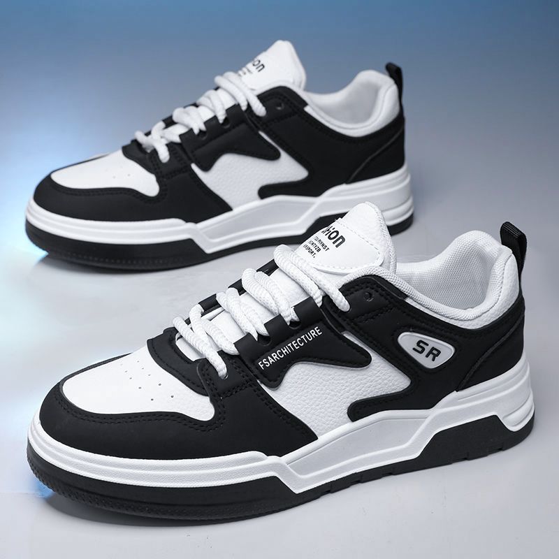 SHJO Men's Shoes Sneakers New Breathable Shoes Student Trend All-Match White Shoes Thick-Soled Sports Shoes Casual Shoes