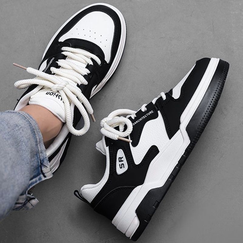 SHJO Men's Shoes Sneakers New Breathable Shoes Student Trend All-Match White Shoes Thick-Soled Sports Shoes Casual Shoes