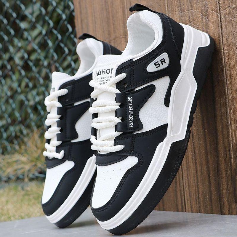 SHJO Men's Shoes Sneakers New Breathable Shoes Student Trend All-Match White Shoes Thick-Soled Sports Shoes Casual Shoes