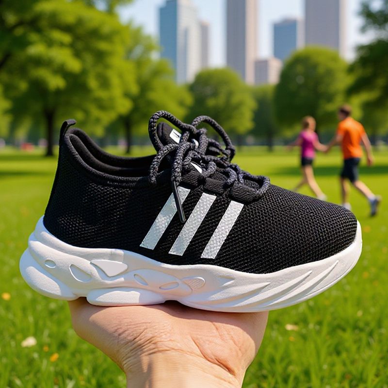 New Children's Sports Shoes Thickened Soft Sole Breathable Wear-Resistant Coconut Shoes Boys And Girls Mesh Shoes Big Kids Shoes