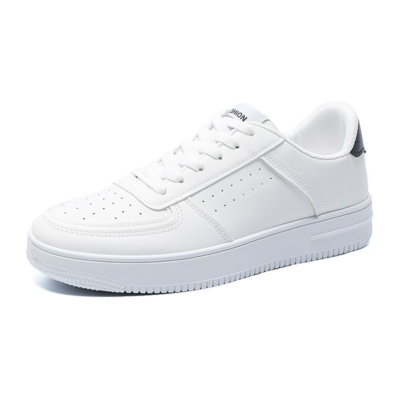Men's New Breathable White Shoes Student Korean Style Trendy All-Match Thick Bottom Sports Casual Shoes