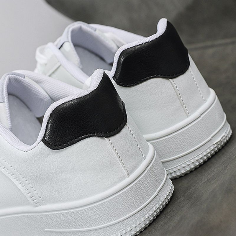 Men's New Breathable White Shoes Student Korean Style Trendy All-Match Thick Bottom Sports Casual Shoes