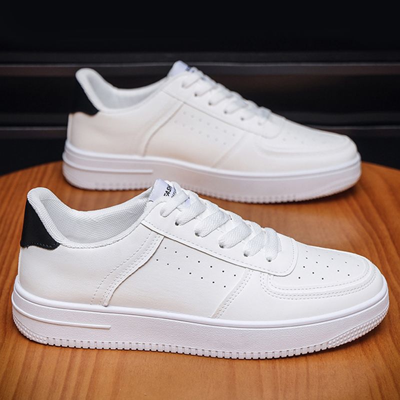 Men's New Breathable White Shoes Student Korean Style Trendy All-Match Thick Bottom Sports Casual Shoes