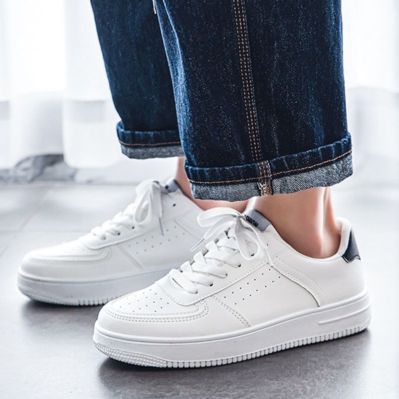 Women's Shoes New Breathable White Shoes Student Korean Style Trendy All-Match Thick-Soled Sports Shoes Casual Shoes