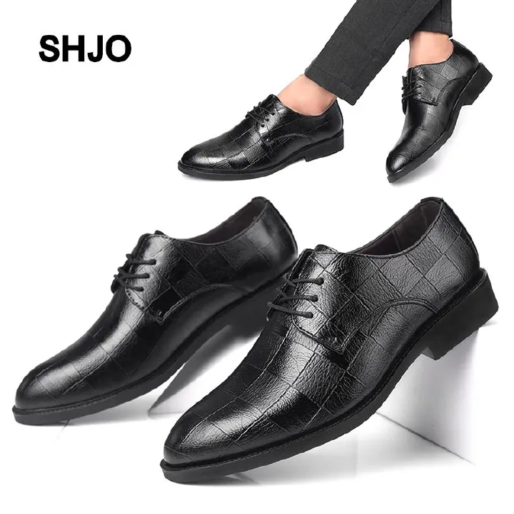 New Leather Shoes For Men Business Formal Shoes Groomsmen Shoes Versatile Casual Wedding Shoes